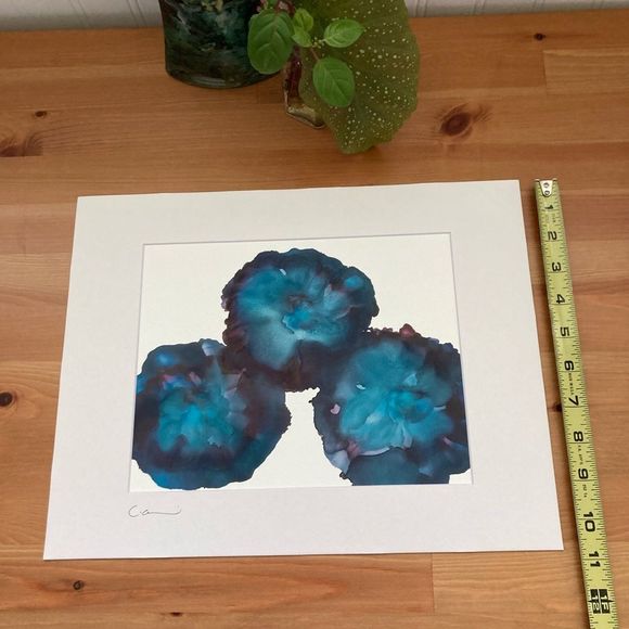 New Original Signed Artwork Alcohol Ink on Paper - Picture 5 of 6